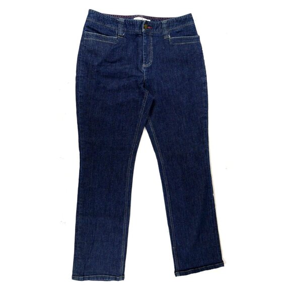Tommy Hilfiger Blue Denim Jeans Trousers Straight Leg Womens Size 14 - Picture 1 of 10